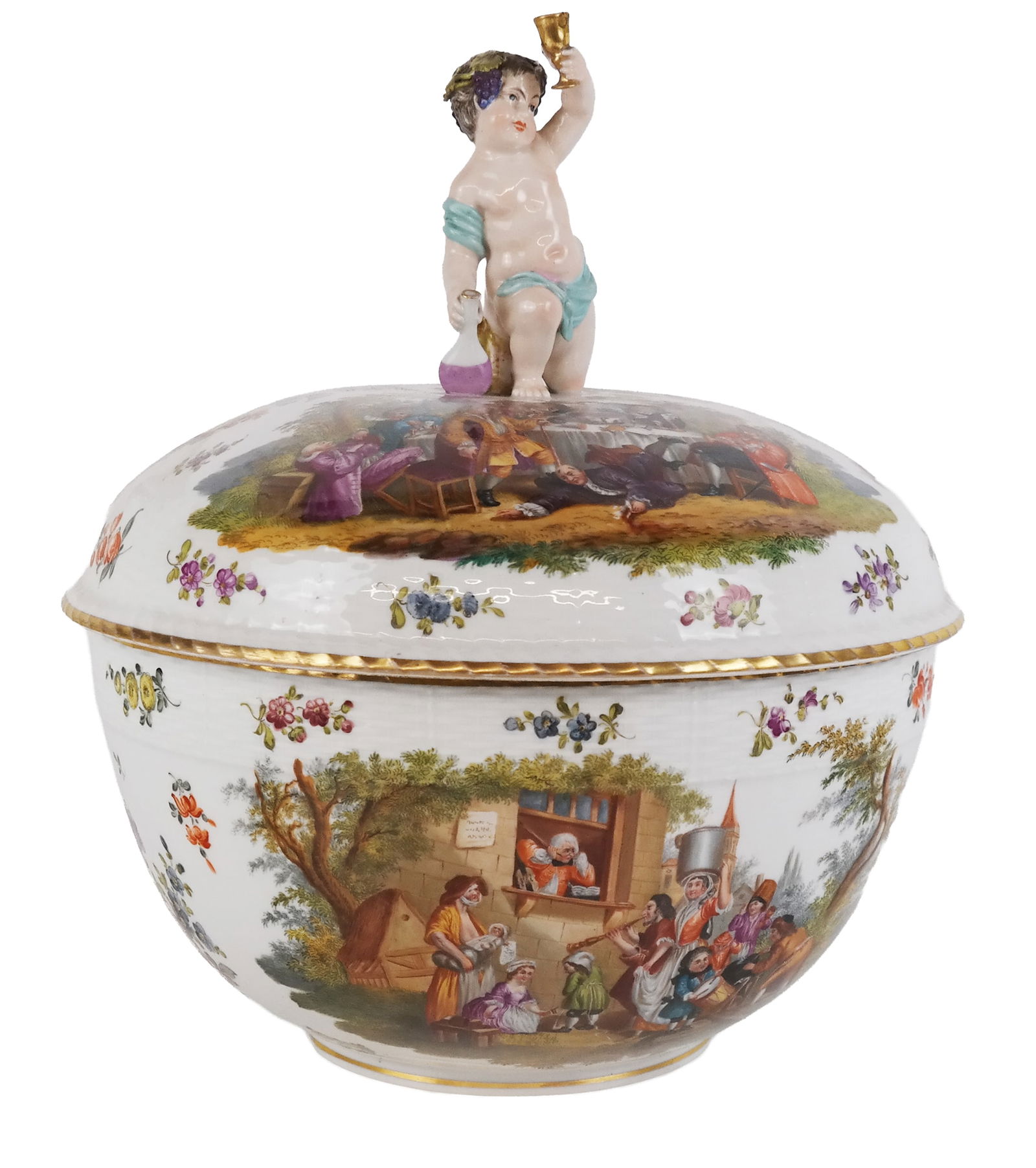 KPM Porcelain Floral Decorated Center Bowl (1 of 15)