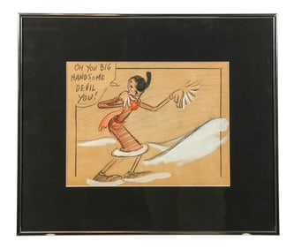 Attributed to Bela "Bill" ZABOLY Olive Oyl Drawing