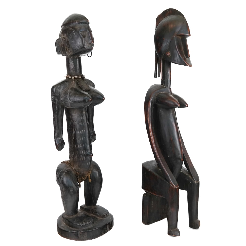 Group of 2 West African Carved Fertility Figures (1 of 11)
