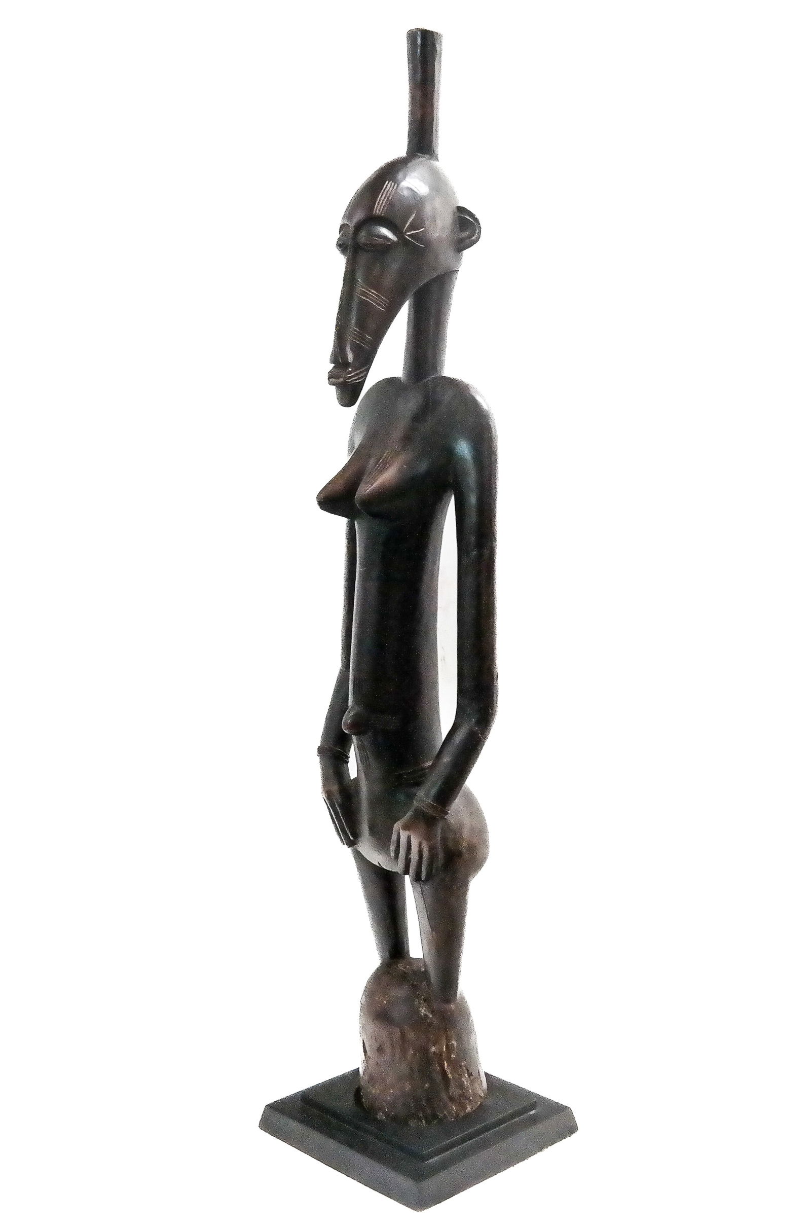 Large African Carved Standing Female Figure (1 of 17)