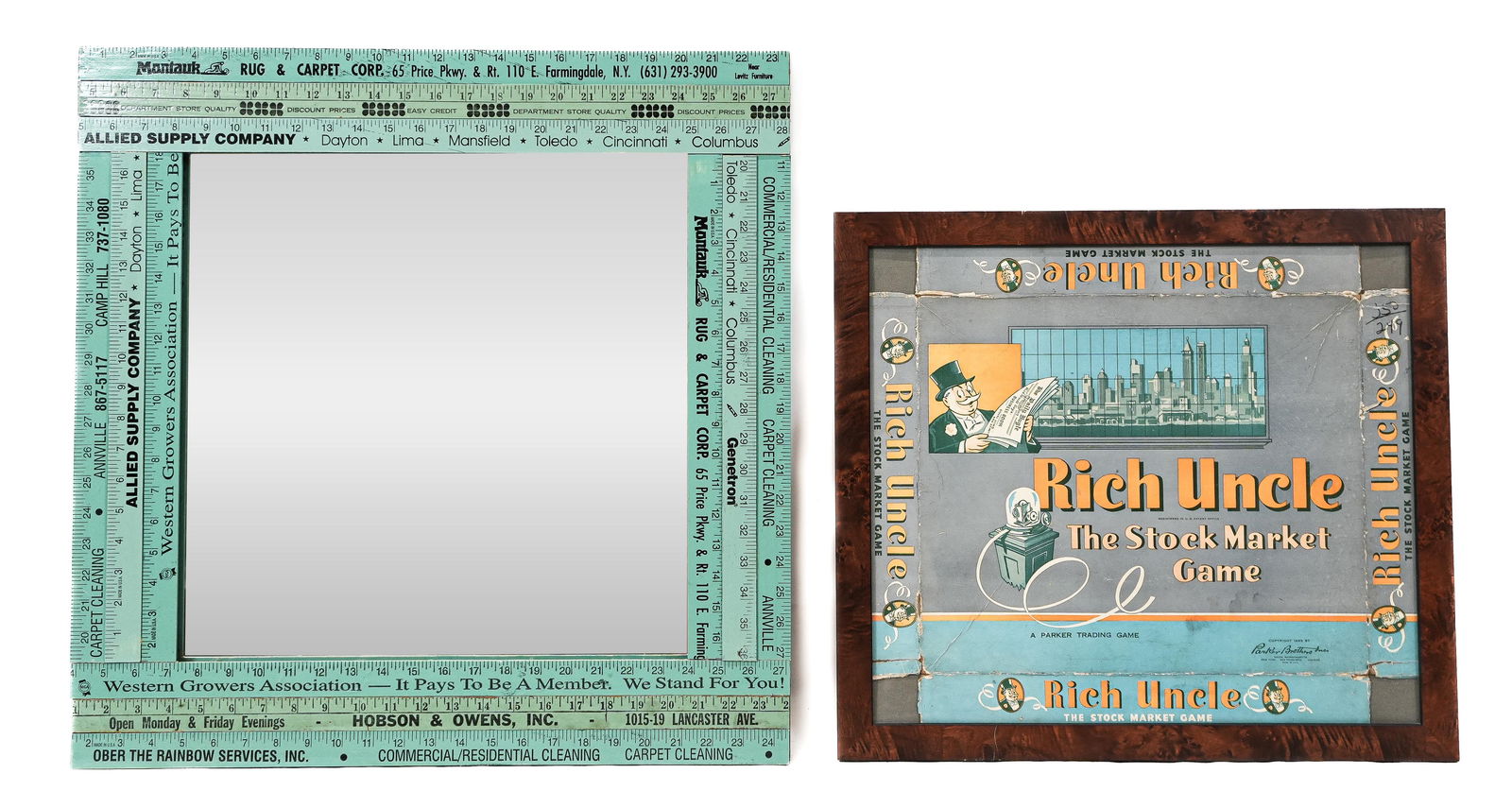 Measurement Mirror & Framed "Rich Uncle" Wall Art (1 of 13)