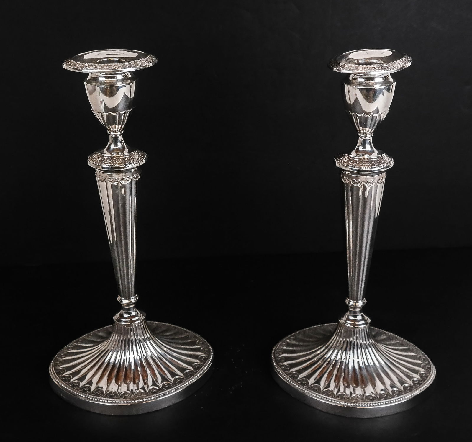 Pair of English Silver Candlesticks (1 of 8)