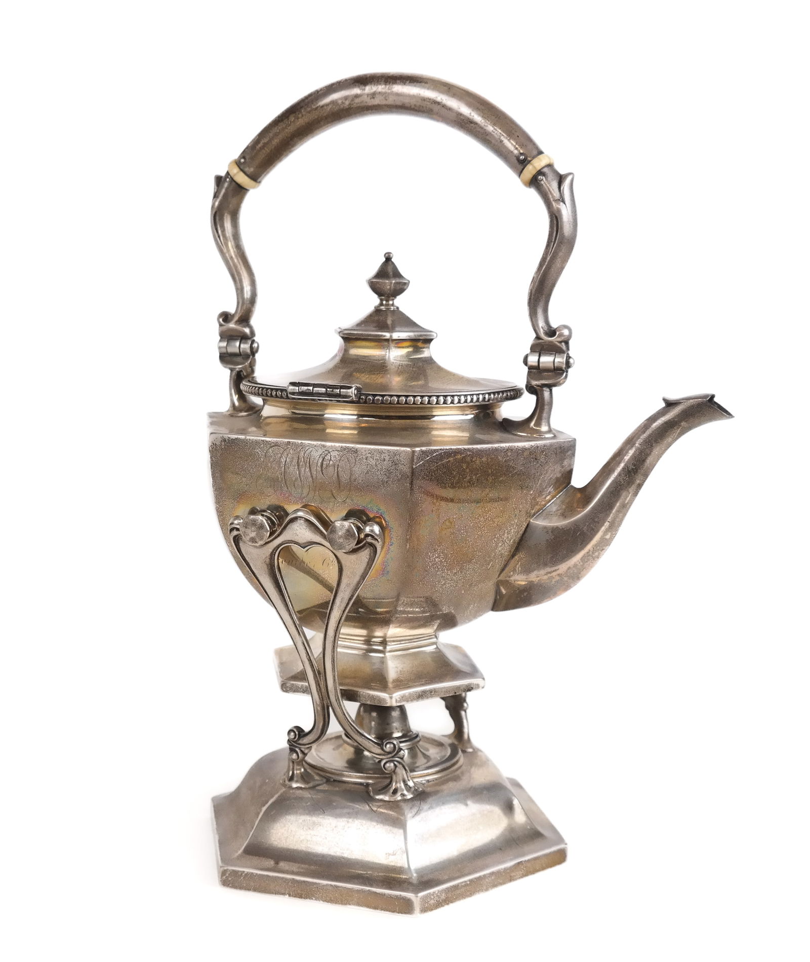 J E Caldwell Sterling Silver Teapot with Stand (1 of 17)
