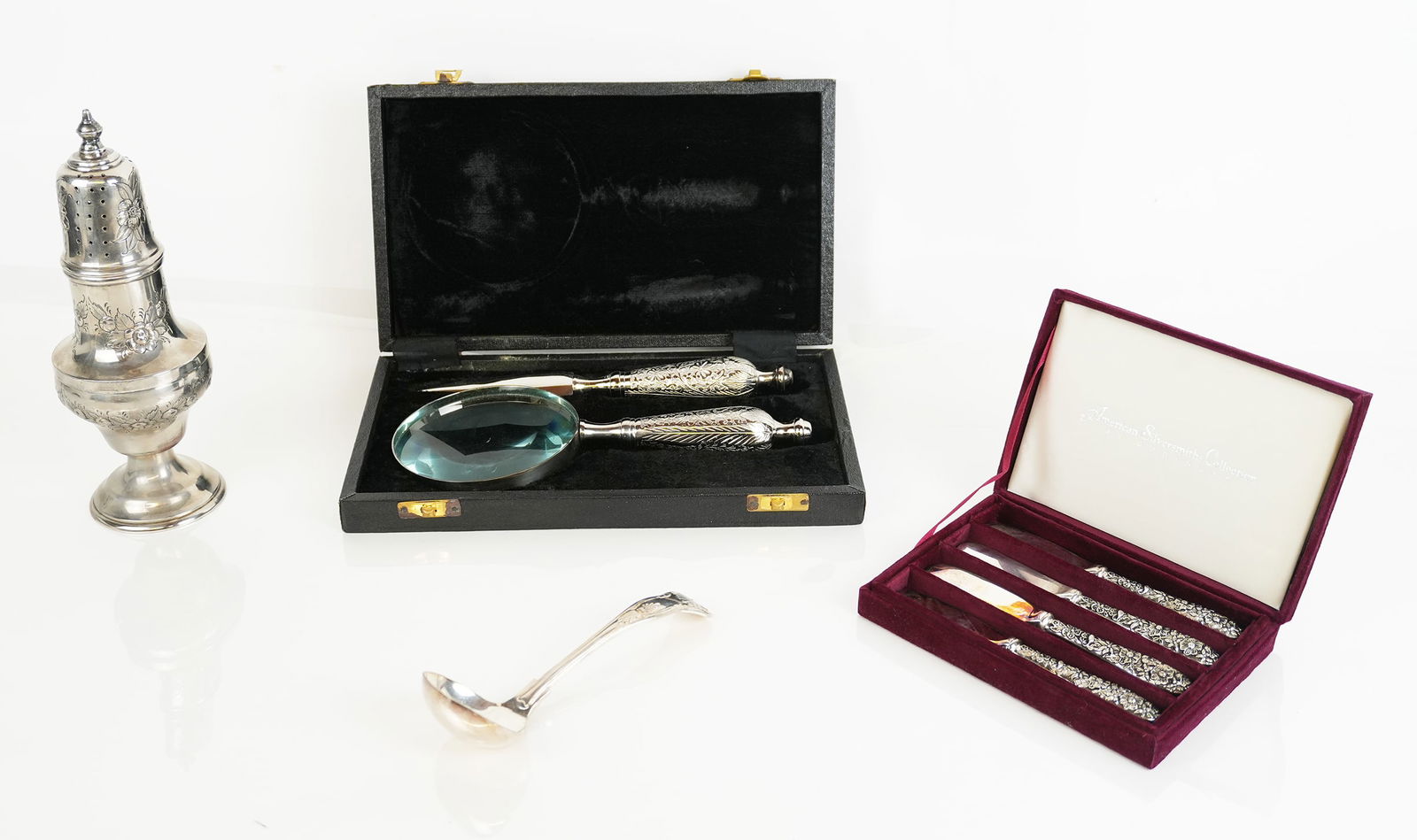 Group of Assorted Silver Plate and Metal Objects, (1 of 13)