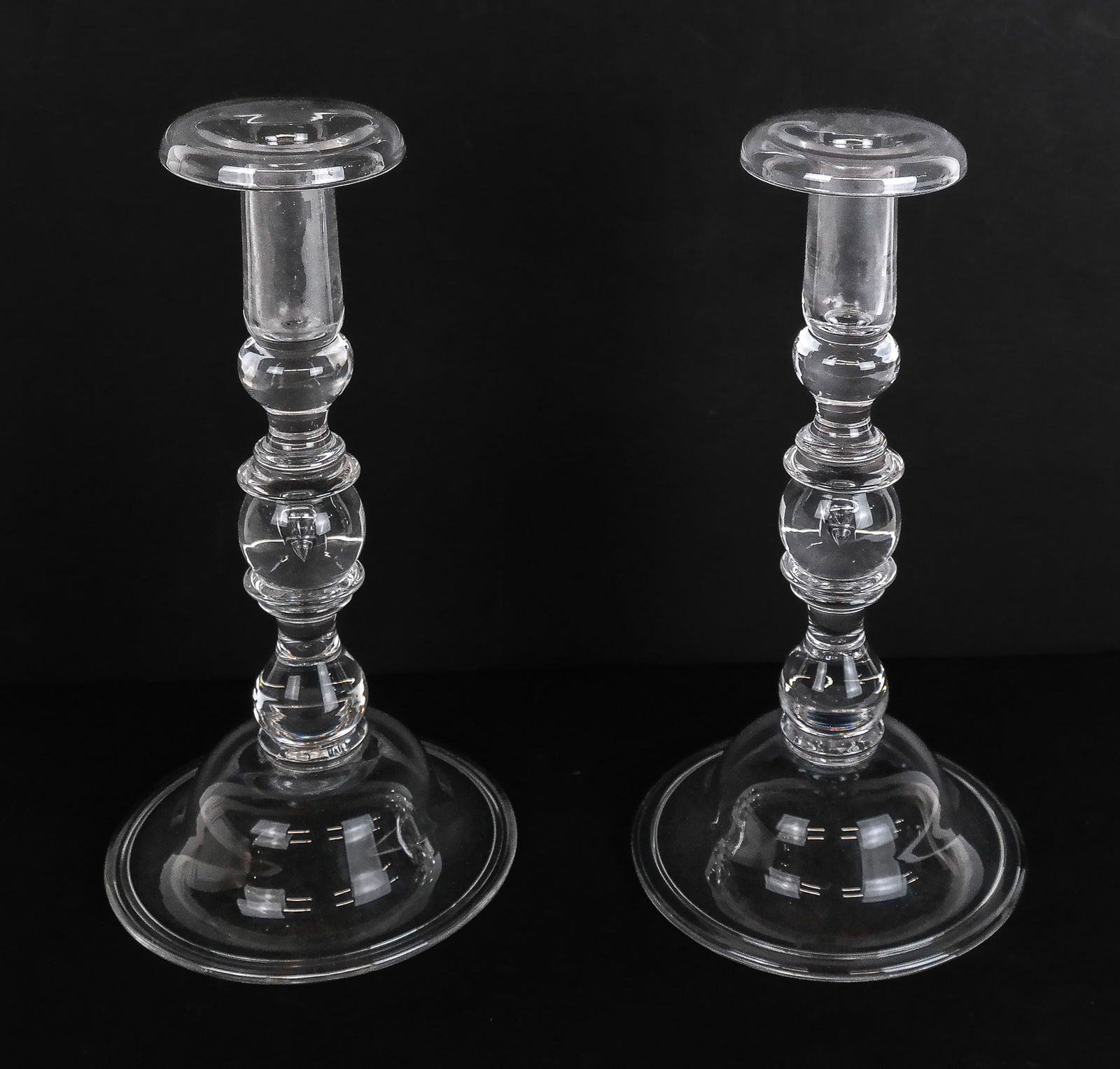 Pair of Glass Candlesticks (1 of 10)