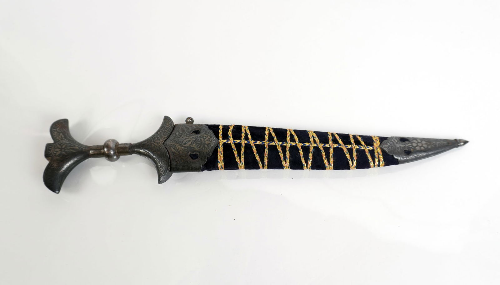 Indo-Persian Metal Dagger (Khanjar) with Sheath (1 of 18)
