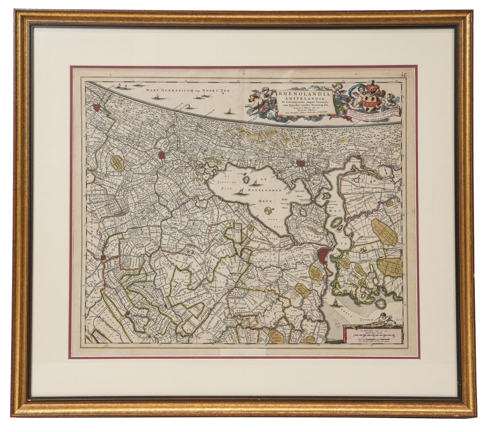 Framed Map of Amstelland Area, Netherlands (1 of 9)