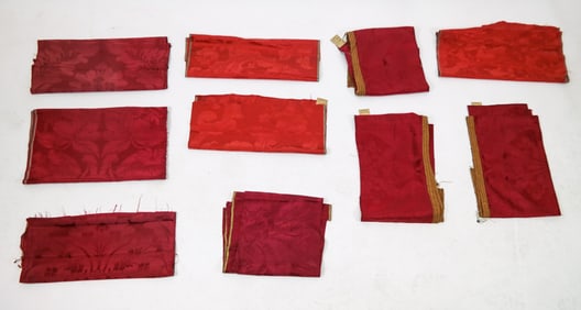 18/19th C. French & Italian Silk Damasks (13 Pcs.)