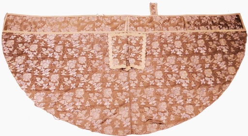 17th C Italian Cope of Brocaded Gold & Silver Silk