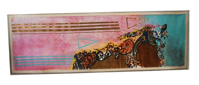 Modern Post-War Abstract Acrylic Painting