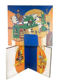 Juan GOMEZ-QUIROZ: Hexaptych Painted Sculpture