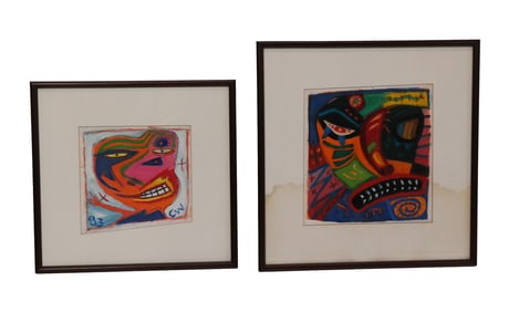 C. WELZ: 2 Abstract Geometric Works on Paper