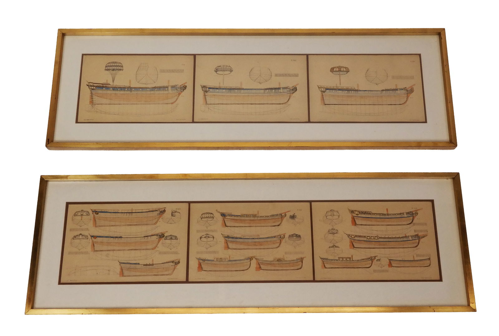 Pair of Framed Naval Architecture Prints (1 of 17)