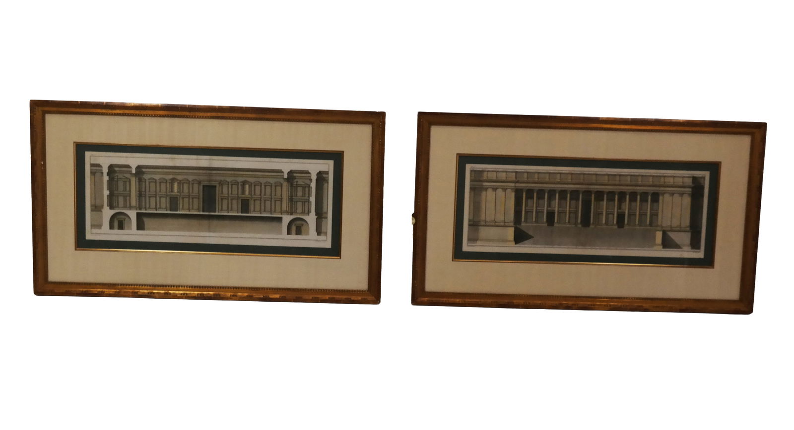 Pair of Hand-Colored Architectural Engravings (1 of 18)