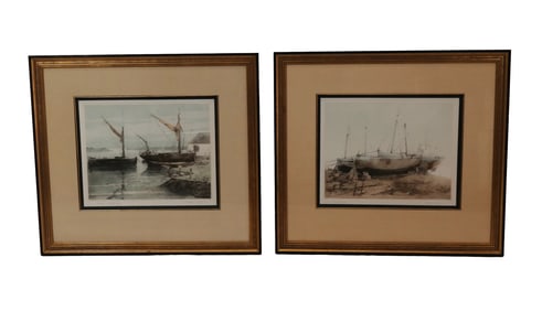 Michael CHAPLIN: 2 Etchings of Sailboats