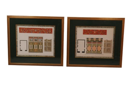 2 Antique Italian Architectural Prints