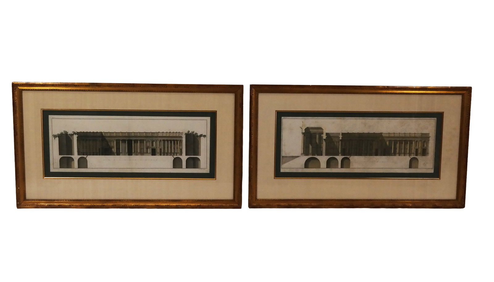 Pair of Hand-Colored Architectural Engravings (1 of 19)