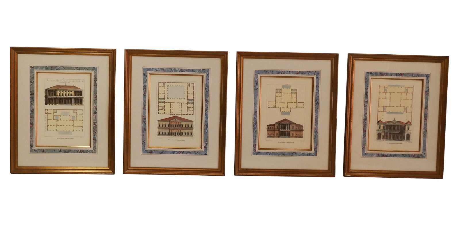 4 Engravings, "Architecture of Andrea Palladio" (1 of 18)