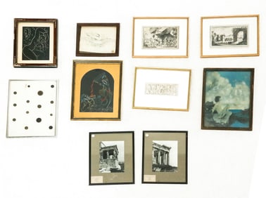 Group of 10 Vintage Framed Works