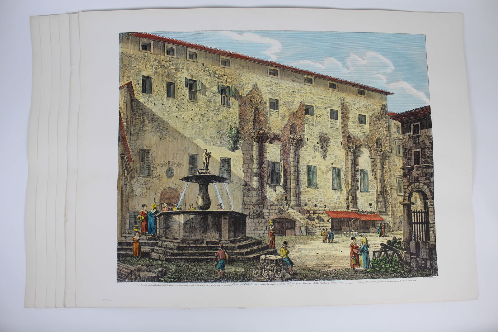 Luigi ROSSINI: "Piazza di Palestrina" - 6 Engrav. (1 of 11)