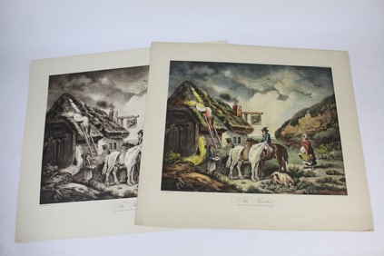 George MORLAND: "The Thatcher" - 2 Prints