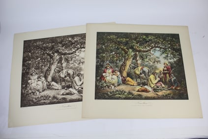 George MORLAND: "Travellers" - 2 Prints
