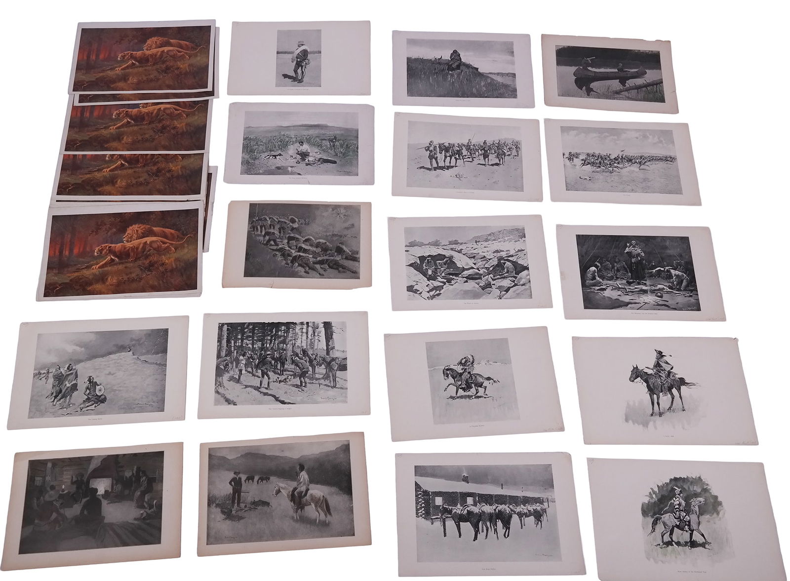 Group of 18 Reproduction Art Prints: Group of 18 Reproduction Art Prints, comprising works after artists including: Marc Chagall, John Edward Costigan, Mabel Dwight, John Sloan, and others. All unframed. [Sheets: 17.25" H x 11.5" W]. As-