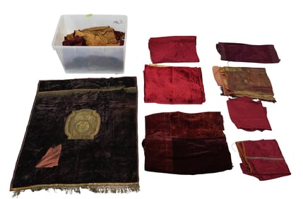 Large Lot of As-Is 18th-20th C. Upholstery Fabrics