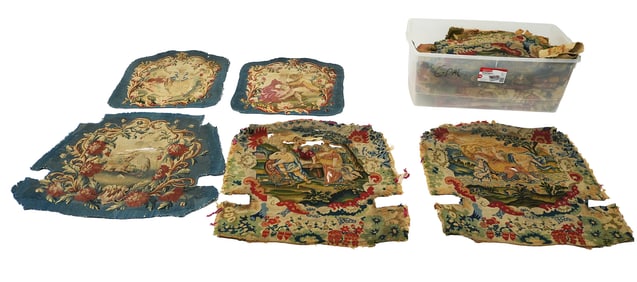 Large Lot of As-Is 18th-20th C. Upholstery Fabrics