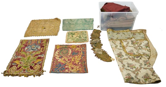 Large Lot of As-Is 18th-20th C. Upholstery Fabrics