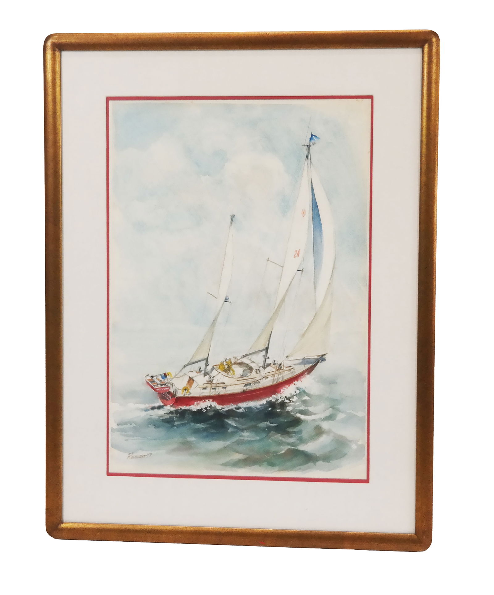 RASMUSSEN: Dutch Watercolor of Sailboats (1 of 10)