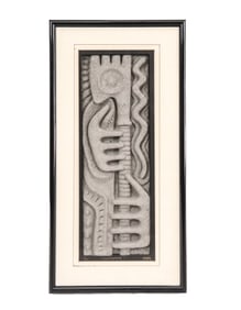 Ralph PRATA: Framed Concrete Sculpture