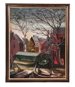 David ATKINS: "Suburb" - Oil on Canvas