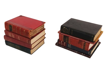 Group of Antique Hardcover & Leather Bound Books