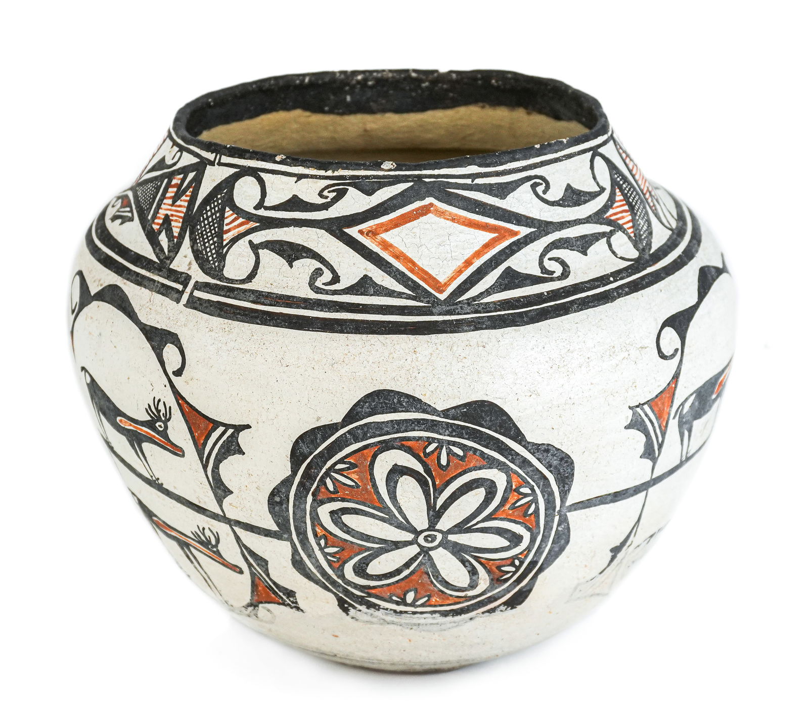 Zuni Pueblo Polychrome Decorated Tai-Lai Water Jar (1 of 16)