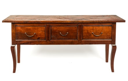 Antique Cherry Tree Drawer Console Server