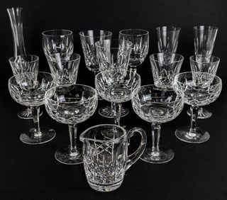 Assembled Set Waterford Crystal Stemware, 17