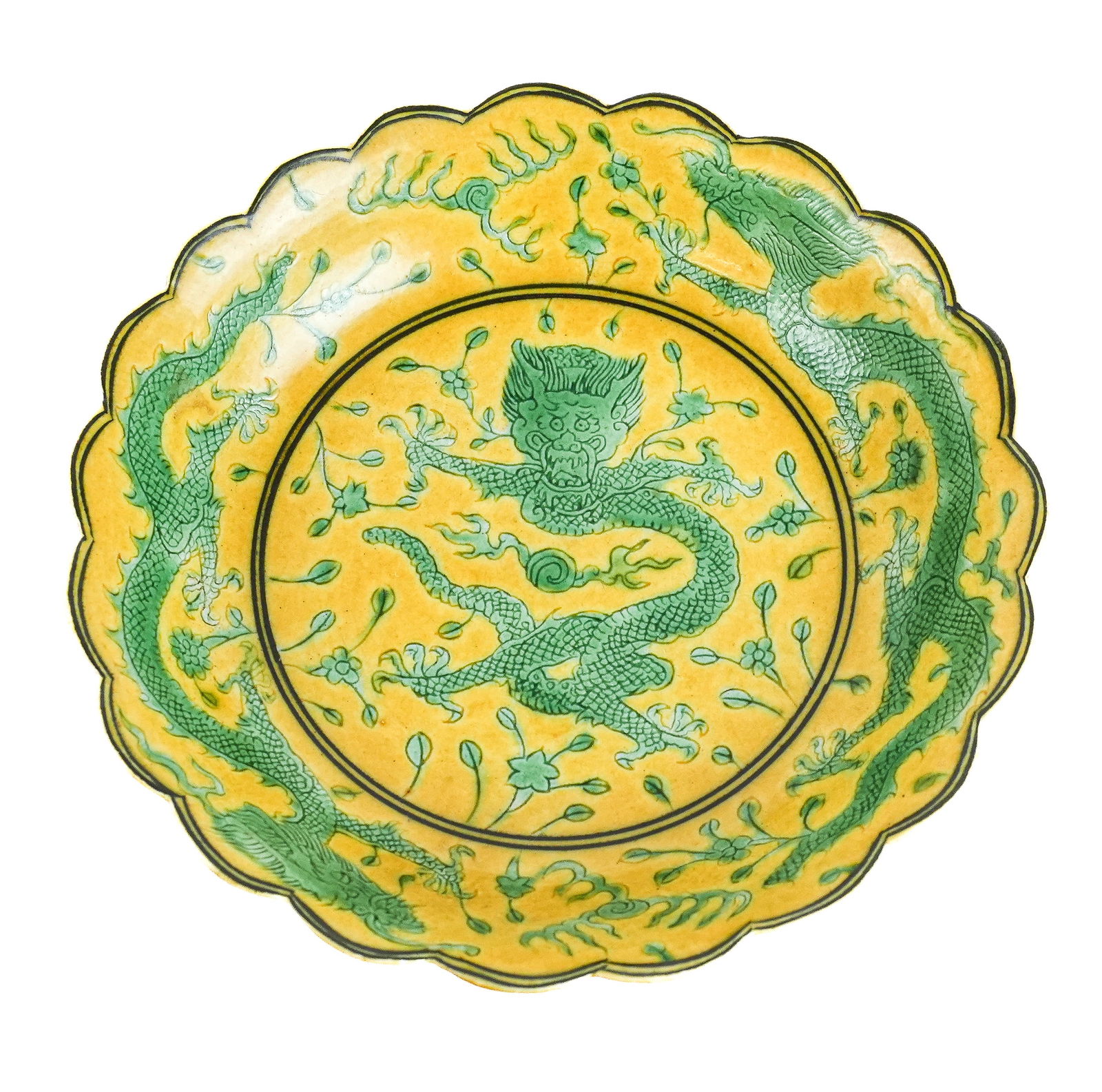 Chinese Qianlong Imperial Porcelain Dragon Dish (1 of 15)