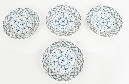 Schumann Bavaria Openwork Dessert Plates, 4