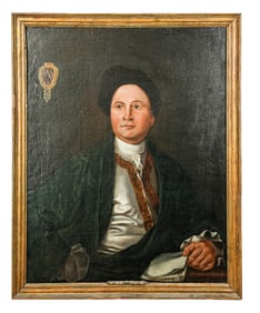 French 18th C. Oil on Canvas Portrait of a Man
