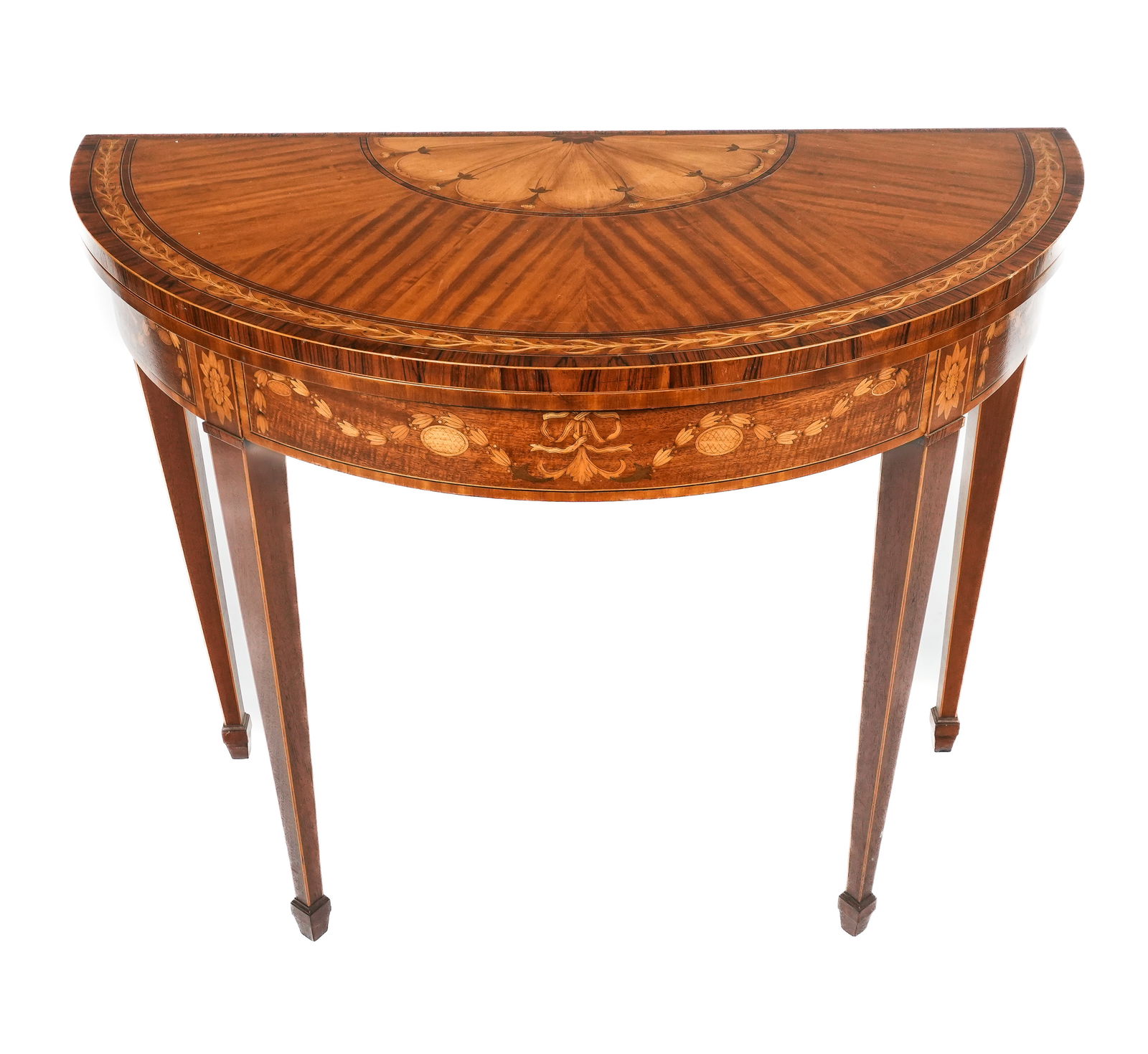 Baker Collections Louis XVI Demilune Games Table (1 of 9)