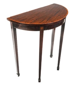 Hepplewhite Mahogany Demilune Console