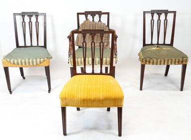 Four Hepplewhite Chairs