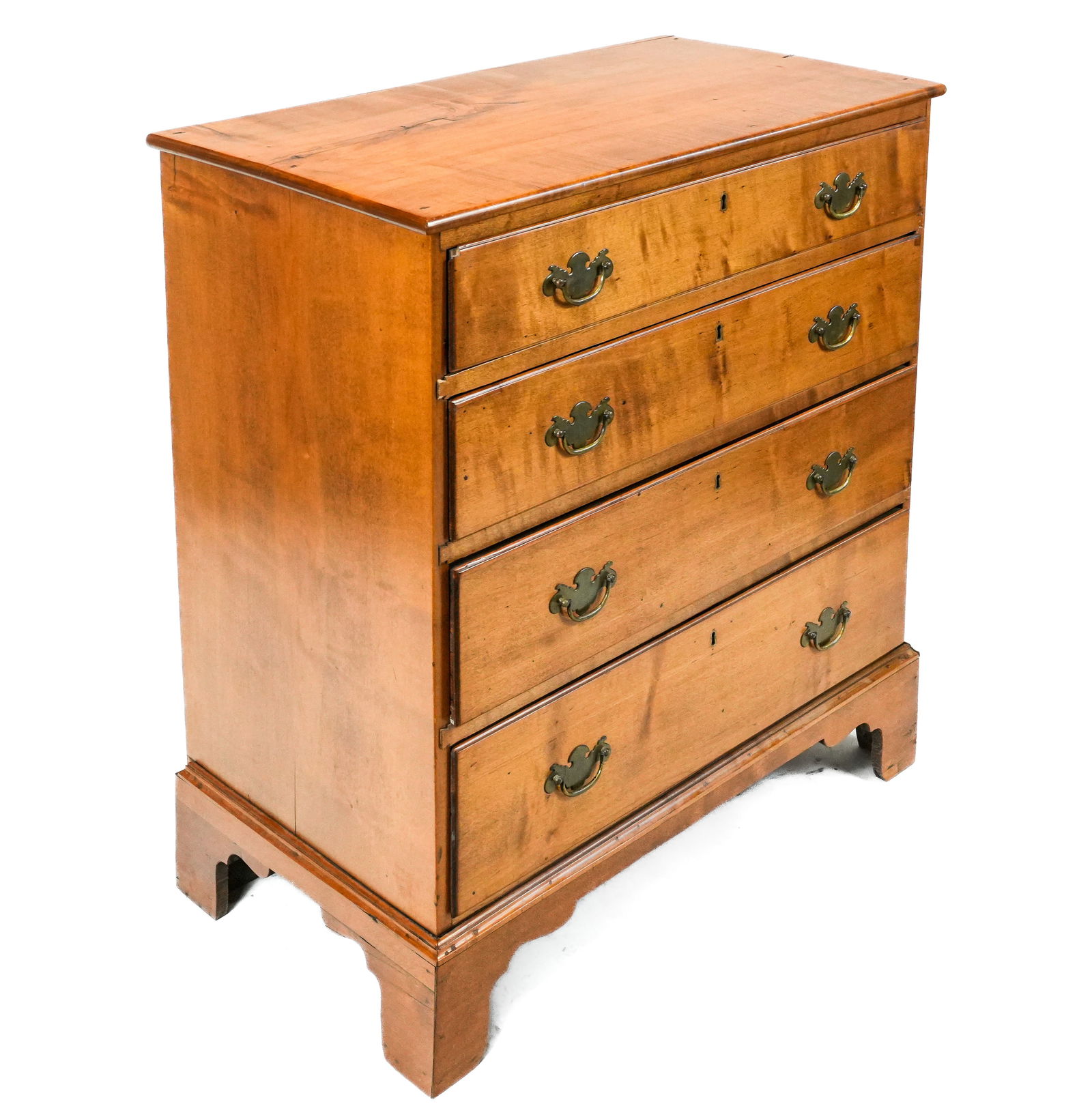 Chippendale-Style Maple Four-Drawer Chest (1 of 12)