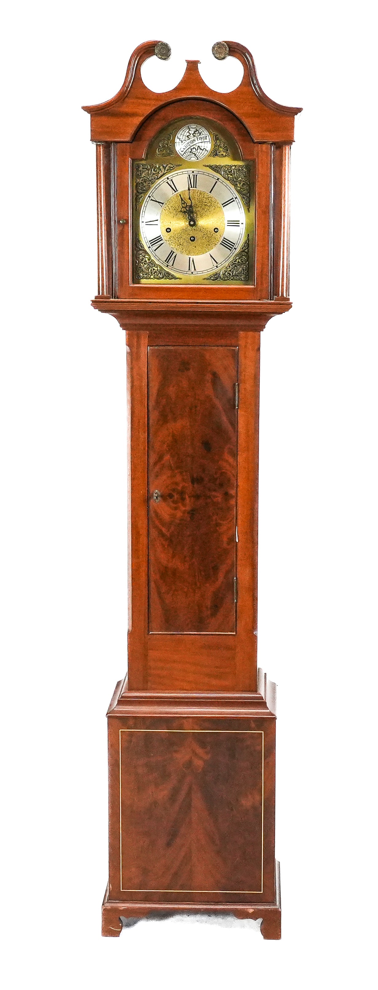 American Mahogany Tempus Fugit Grandmother Clock (1 of 15)