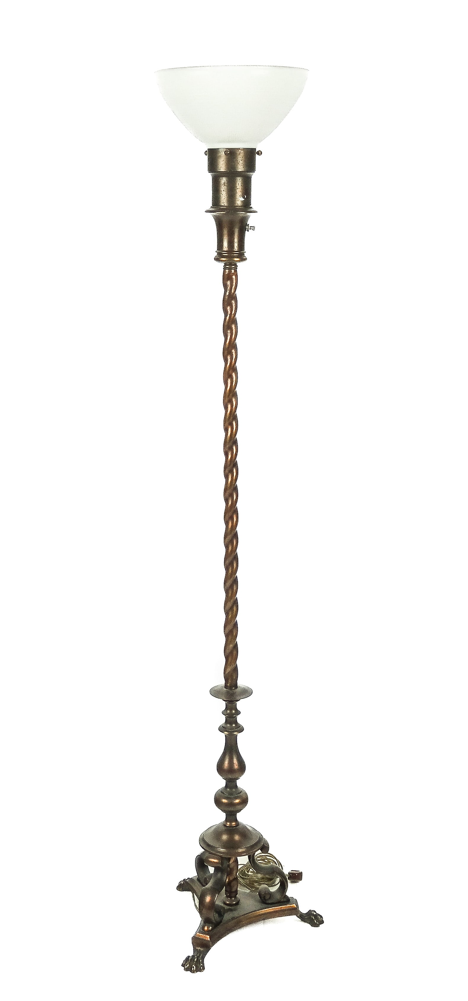 French Bronze Twist-Form Floor Lamp (1 of 11)