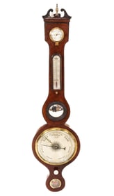 D Fabiolo & Son Mahogany Wheel Barometer