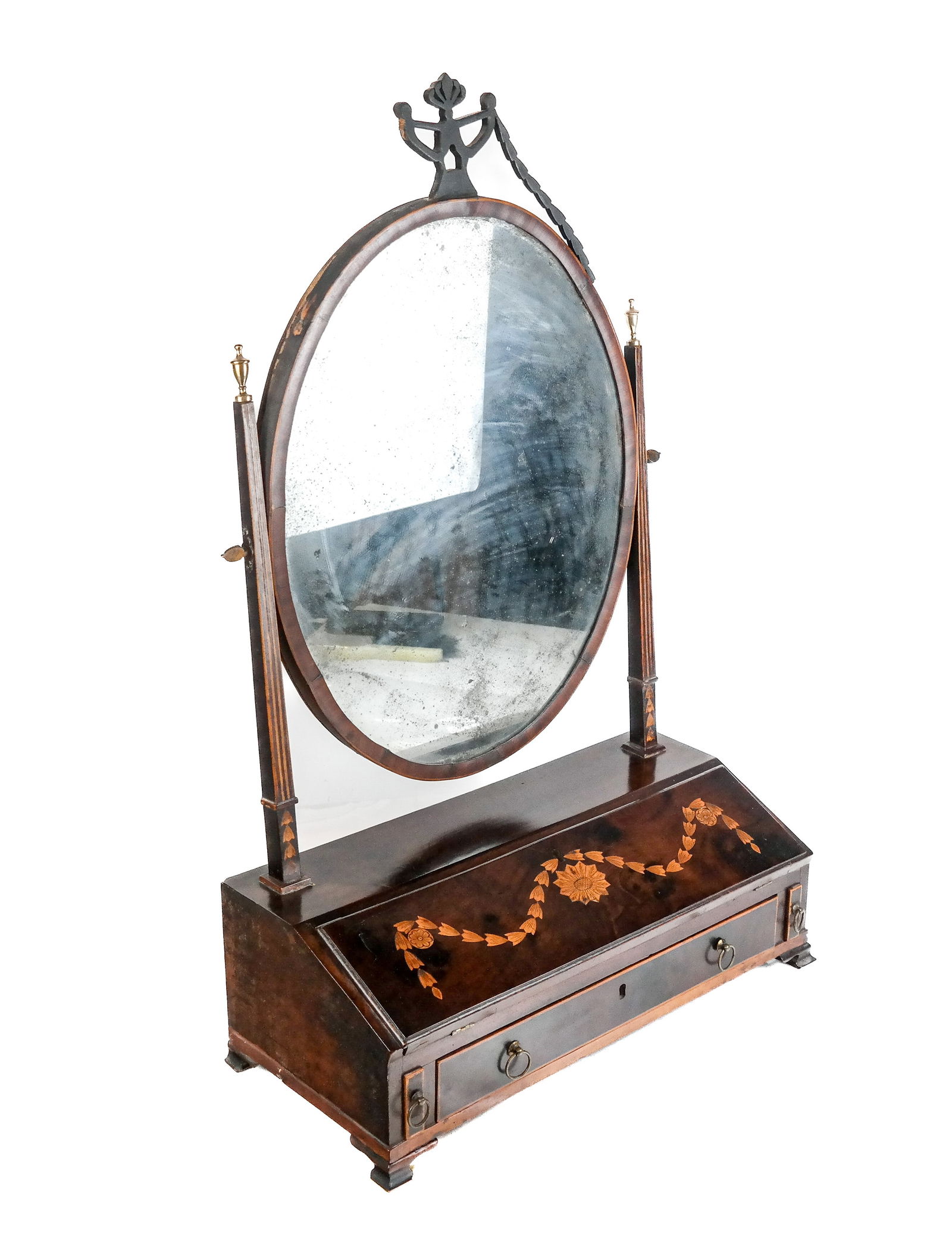Inlaid Mahogany Shaving or Table Mirror (1 of 11)