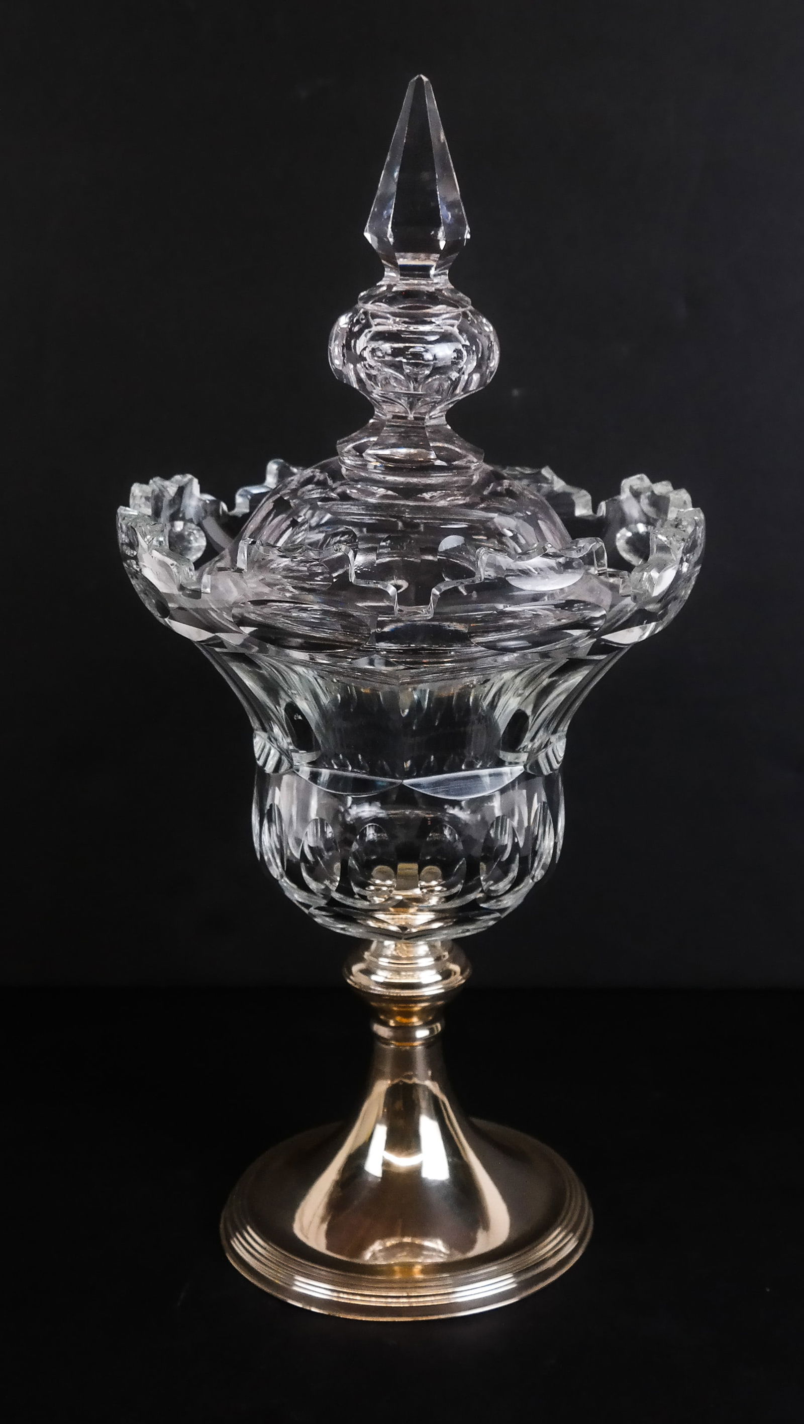 Antique Silver and Crystal Sweetmeat Dish (1 of 10)