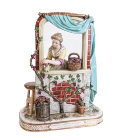 Gerard Dow "Jeune Fille" Paris Porcelain Sculpture